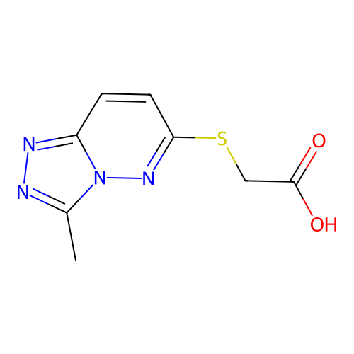 2-((3-Methyl-[1,2,4]triazolo[4,3-b]pyridazin-6-yl)thio)acetic acid structure