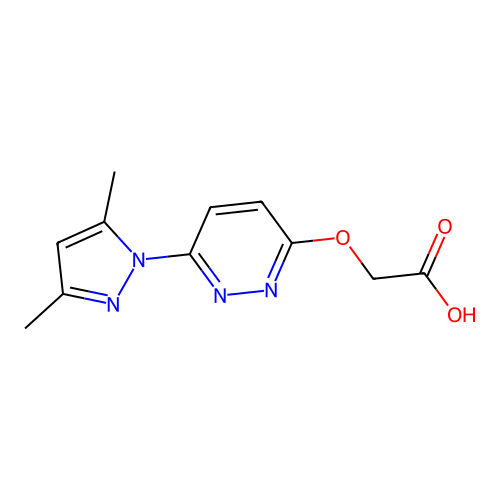 [6-(3,5-Dimethyl-pyrazol-1-yl)-pyridazin-3-yloxy]-acetic acid structure
