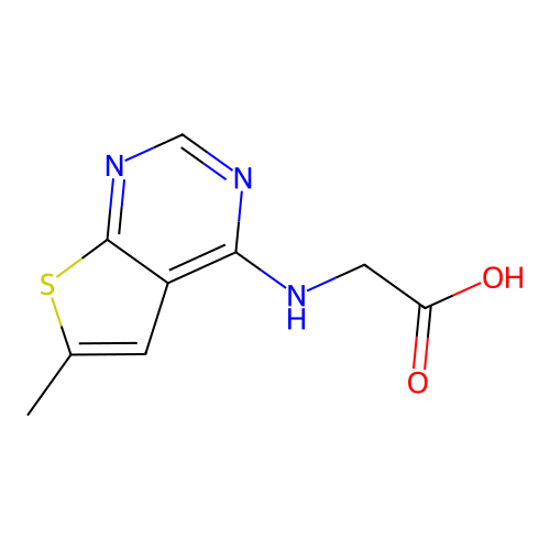 N-(6-Methylthieno[2,3-d]pyrimidin-4-yl)glycine structure