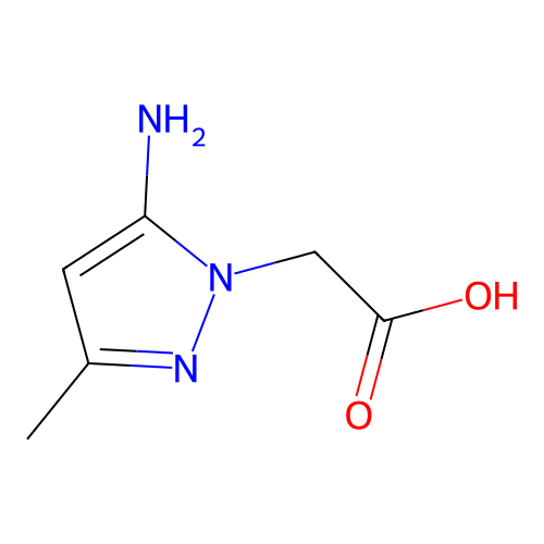 (5-amino-3-methyl-1H-pyrazol-1-yl)acetic acid structure