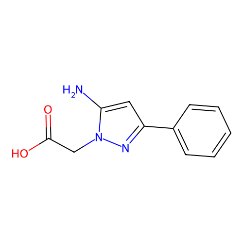2-(5-amino-3-phenyl-1H-pyrazol-1-yl)acetic acid structure