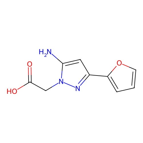 2-(5-Amino-3-(furan-2-yl)-1h-pyrazol-1-yl)acetic acid structure
