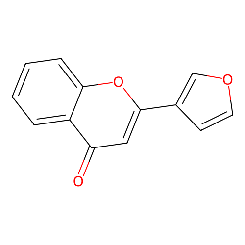 4H-1-Benzopyran-4-one, 2-(3-furanyl)- structure