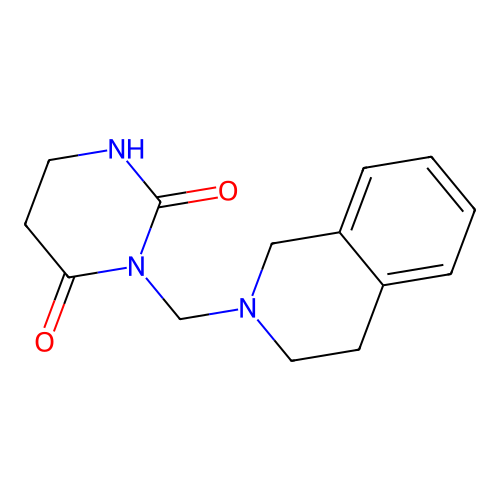 3-(3,4-dihydro-1H-isoquinolin-2-ylmethyl)-1,3-diazinane-2,4-dione structure