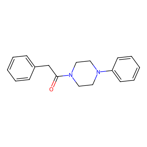 2-Phenyl-1-(4-phenylpiperazin-1-yl)ethanone structure