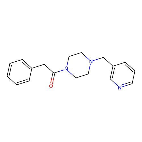 Piperazine, 1-(phenylacetyl)-4-(3-pyridinylmethyl)- structure
