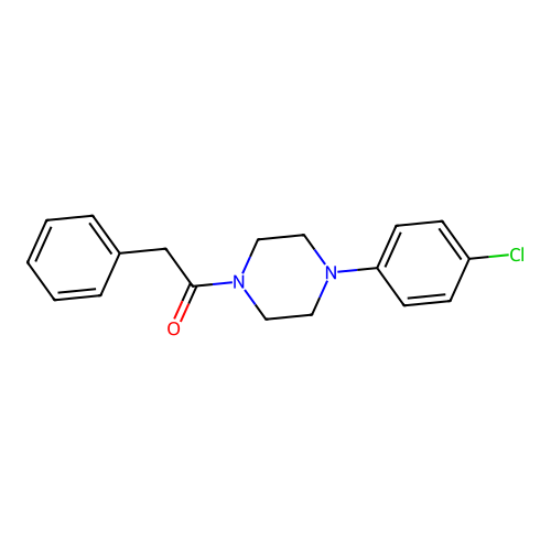 Piperazine, 1-(4-chlorophenyl)-4-(phenylacetyl)- structure