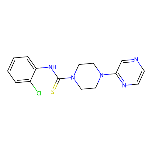 1-Piperazinecarbothioamide, N-(2-chlorophenyl)-4-pyrazinyl- structure