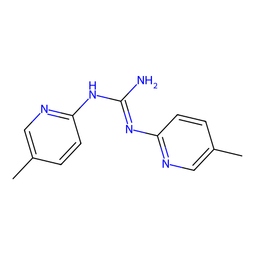 1,2-Bis(5-methylpyridin-2-yl)guanidine structure