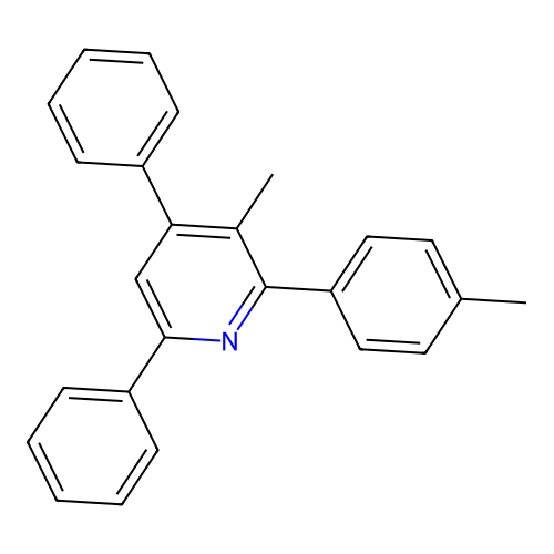 Pyridine, 3-methyl-2-(4-methylphenyl)-4,6-diphenyl- structure