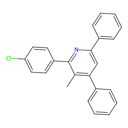 Pyridine, 2-(4-chlorophenyl)-3-methyl-4,6-diphenyl- structure