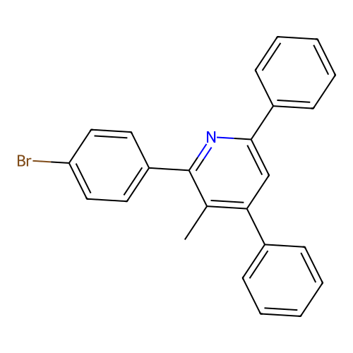 Pyridine, 2-(4-bromophenyl)-3-methyl-4,6-diphenyl- structure
