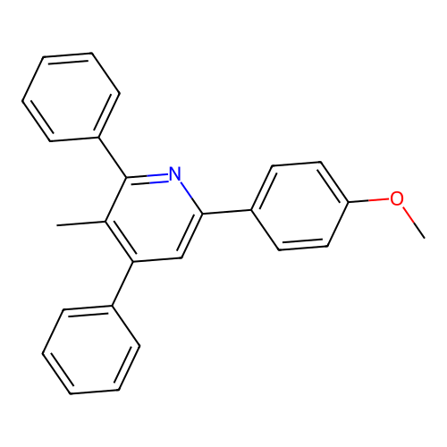 Pyridine, 6-(4-methoxyphenyl)-3-methyl-2,4-diphenyl- structure
