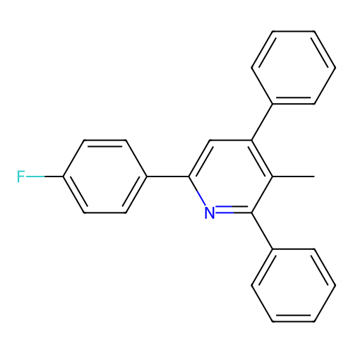 Pyridine, 6-(4-fluorophenyl)-3-methyl-2,4-diphenyl- structure