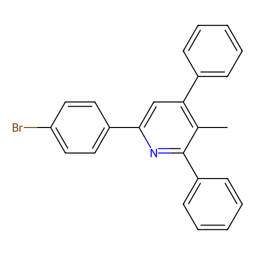 Pyridine, 6-(4-bromophenyl)-3-methyl-2,4-diphenyl- structure