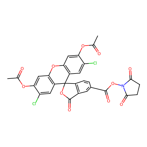 5(6)-Carboxy-2',7'-Dichlorofluorescein Diacetate Succinimidyl Ester structure