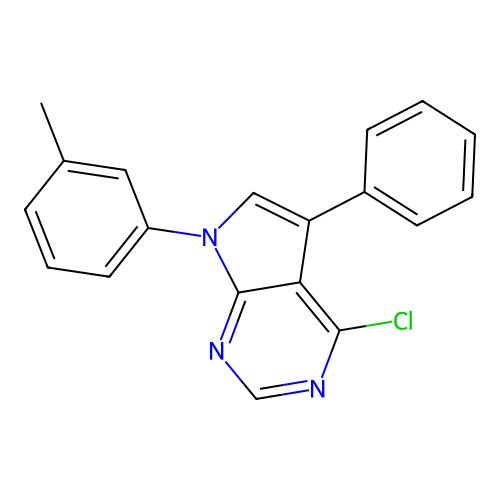 4-Chloro-7-(3-methylphenyl)-5-phenylpyrrolo[2,3-d]pyrimidine structure