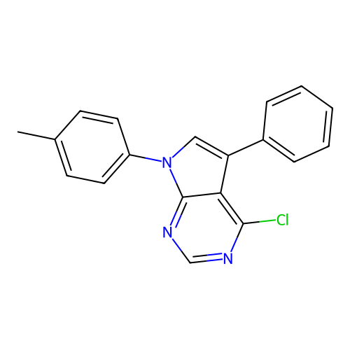 4-chloro-5-phenyl-7-(p-tolyl)-7H-pyrrolo[2,3-d]pyrimidine structure