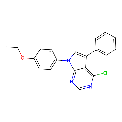 4-chloro-7-(4-ethoxyphenyl)-5-phenyl-7H-pyrrolo[2,3-d]pyrimidine structure
