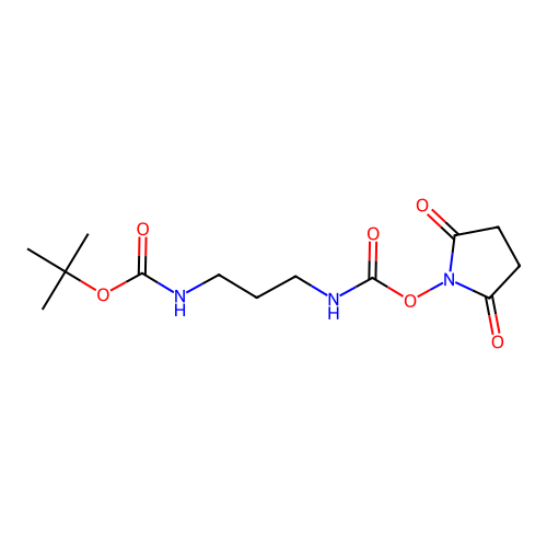 tert-butyl N-[3-[(2,5-dioxopyrrolidin-1-yl)oxycarbonylamino]propyl]carbamate structure