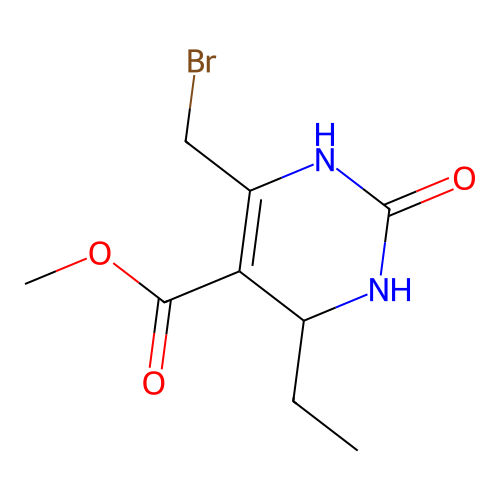 Methyl 6-(bromomethyl)-4-ethyl-2-oxo-1,2,3,4-tetrahydropyrimidine-5-carboxylate structure