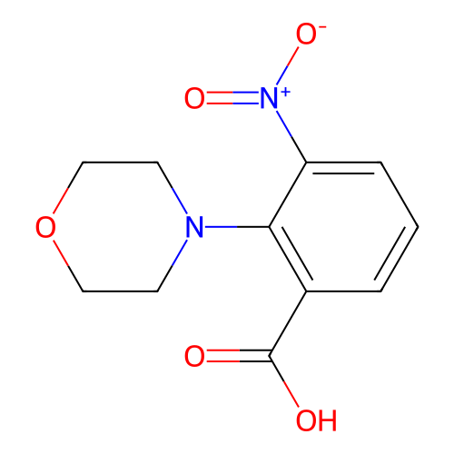 2-Morpholin-4-yl-3-nitrobenzoic acid structure