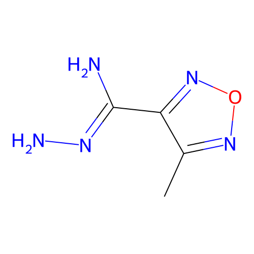 N-amino-4-methyl-1,2,5-oxadiazole-3-carboximidamide structure