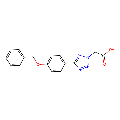 2-(5-(4-(Benzyloxy)phenyl)-2H-tetrazol-2-yl)acetic acid structure