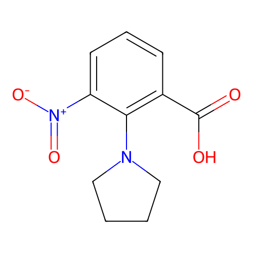 3-Nitro-2-(pyrrolidin-1-yl)benzoic acid structure