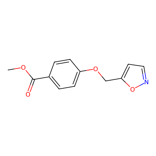 Methyl 4-(isoxazol-5-ylmethoxy)benzoate structure