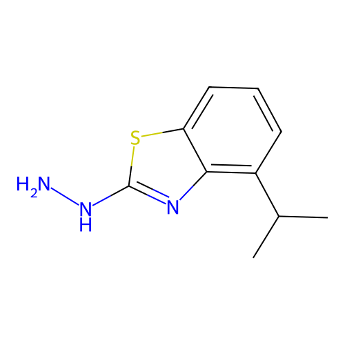 2-Hydrazinyl-4-(1-methylethyl)benzothiazole structure