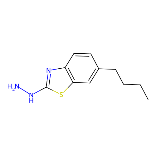 6-Butyl-2-hydrazino-1,3-benzothiazole structure