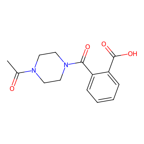 2-(4-acetylpiperazine-1-carbonyl)benzoic Acid structure