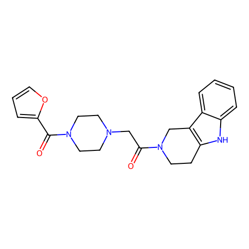 2-[4-(Furan-2-carbonyl)-piperazin-1-yl]-1-(1,3,4,5-tetrahydro-pyrido[4,3-b]indol-2-yl)-ethanone structure