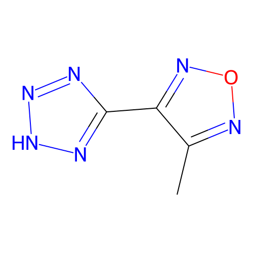 3-methyl-4-(2H-tetrazol-5-yl)-1,2,5-oxadiazole structure
