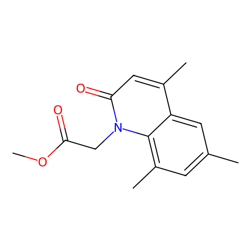 methyl (4,6,8-trimethyl-2-oxoquinolin-1(2H)-yl)acetate structure