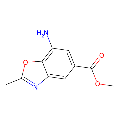 Methyl 7-amino-2-methyl-1,3-benzoxazole-5-carboxylate structure