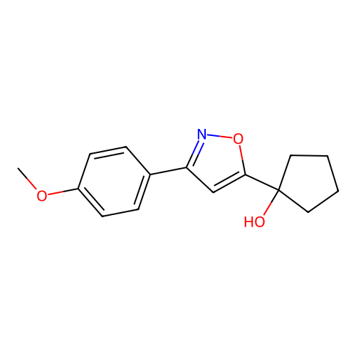 1-[3-(4-Methoxyphenyl)-1,2-oxazol-5-yl]cyclopentan-1-ol structure