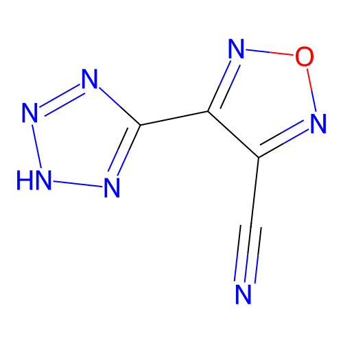 4-(2H-tetrazol-5-yl)-1,2,5-oxadiazole-3-carbonitrile structure