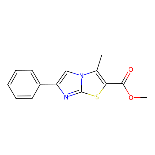 Methyl 3-methyl-6-phenylimidazo[2,1-b][1,3]thiazole-2-carboxylate structure