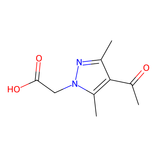 (4-Acetyl-3,5-dimethyl-1H-pyrazol-1-YL)acetic acid structure