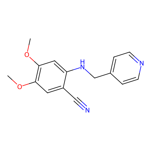 4,5-Dimethoxy-2-[(pyridin-4-ylmethyl)amino]benzonitrile structure