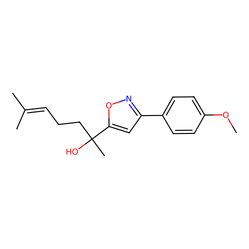 2-[3-(4-Methoxyphenyl)isoxazol-5-yl]-6-methylhept-5-en-2-ol structure