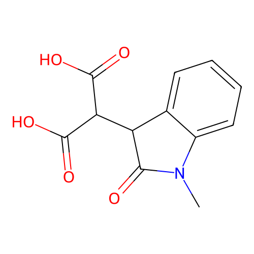 2-(1-Methyl-2-oxoindolin-3-yl)propanedioic acid structure