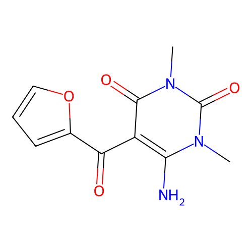 6-Amino-5-(2-furoyl)-1,3-dimethylpyrimidine-2,4(1H,3H)-dione structure