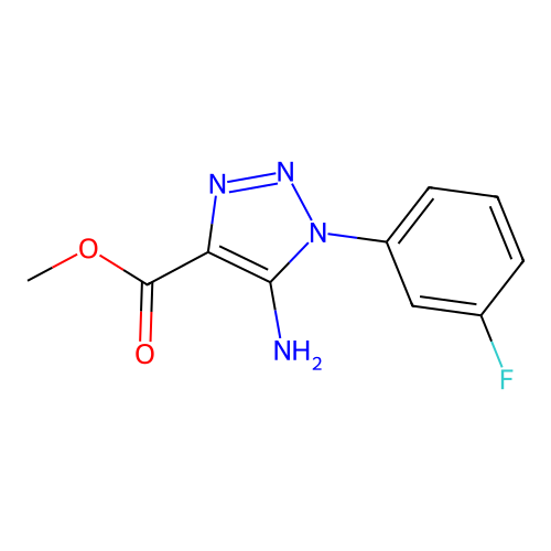 methyl 5-amino-1-(3-fluorophenyl)-1H-1,2,3-triazole-4-carboxylate structure