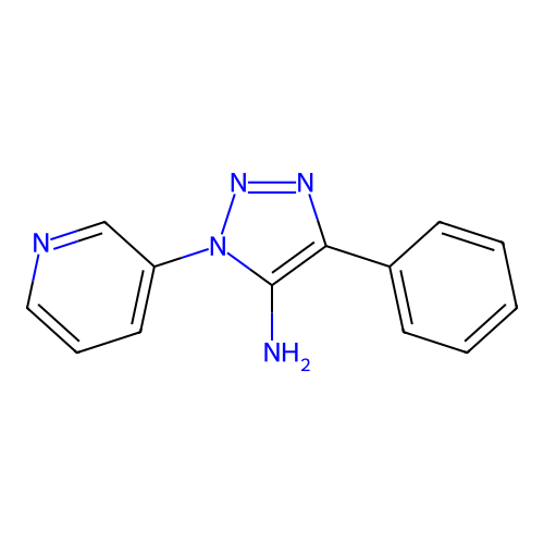 4-phenyl-1-(pyridin-3-yl)-1H-1,2,3-triazol-5-amine structure