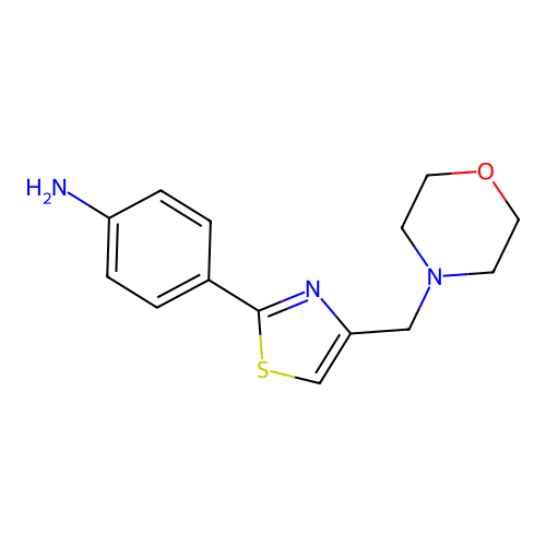 4-[4-(Morpholin-4-ylmethyl)-1,3-thiazol-2-yl]aniline structure