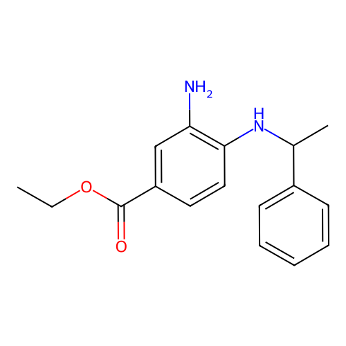 Ethyl 3-amino-4-[(1-phenylethyl)amino]benzoate structure