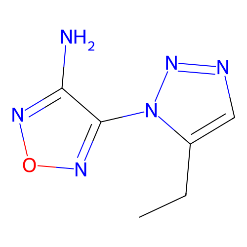 4-(5-ethyl-1H-1,2,3-triazol-1-yl)-1,2,5-oxadiazol-3-amine structure